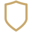 blindaje Icono de escudo dorado