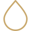 Icono de gota de agua dorada