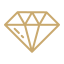 Ícono de un diamante dorado
