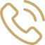 Ícono de teléfono vintage dorado